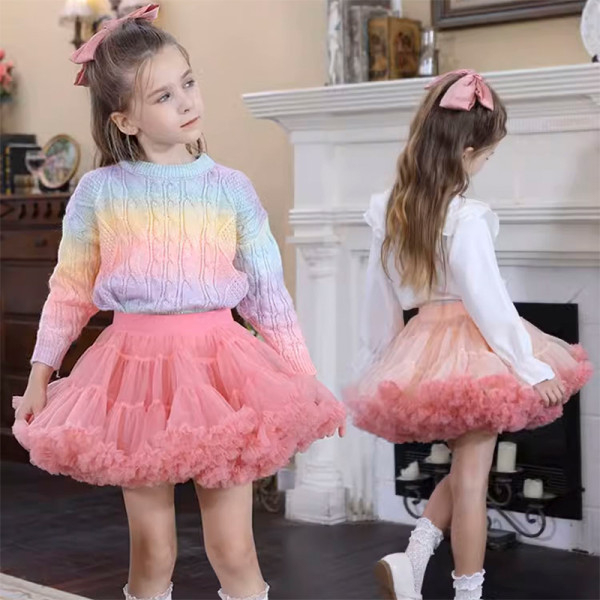 아이 공주 주름 스커트